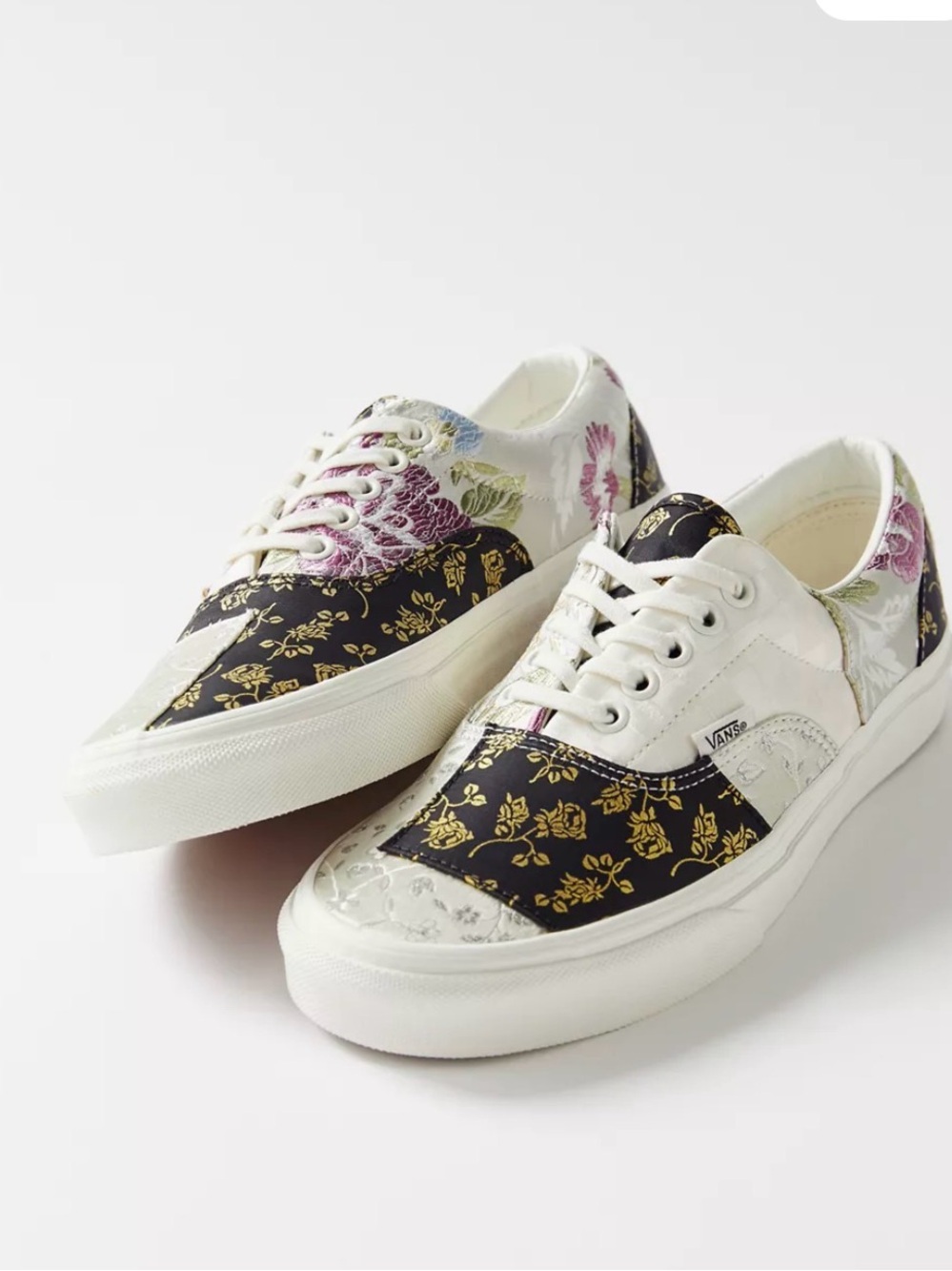 Vans Women's 9 brocade Patchwork Floral Lace-Up Sneakers Mens 7.5 hippie